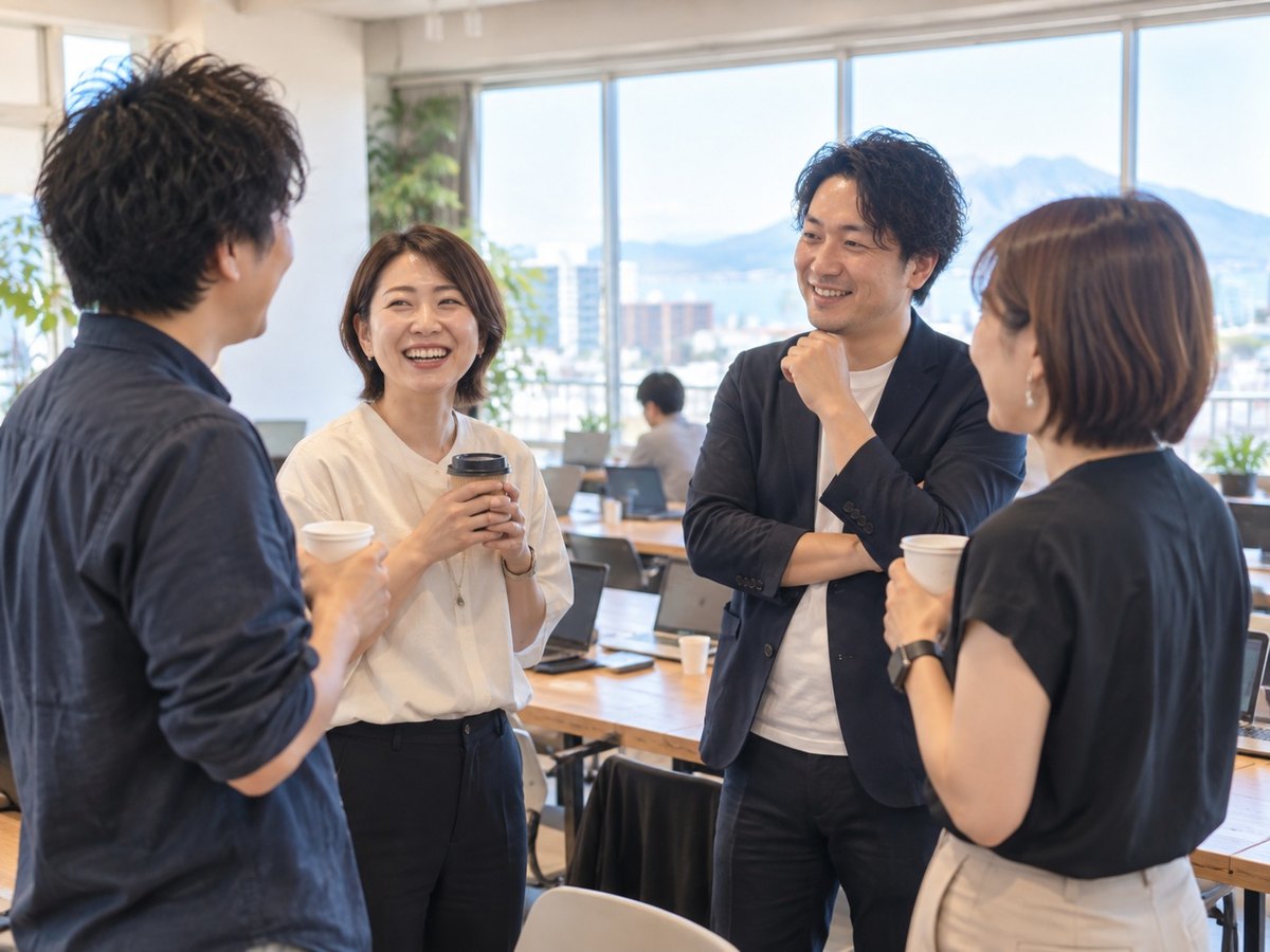 鹿児島AI会のメンバーが会話しているイメージ